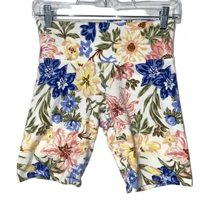 Women's BillaBong Floral Tropical Biker Shorts Medium thumbnail 2