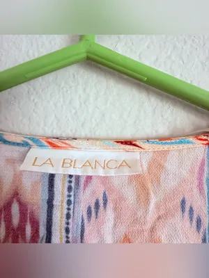 La Blanca Open Front Swim Cover Up Kimono One Size Tassel Colorful Beach Resort thumbnail 5