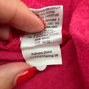 Toad&Co Palmira Dress Small Hot Pink Organic Cotton Surplice Travel Pocket Mini thumbnail 8