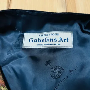 VTG Gobelins Art Creations Brussels Brown Tapestry Waistcoat Vest Sz S Brocade thumbnail 2