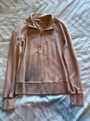 Waffle knit pullover Pink thumbnail 1