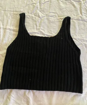 Jun & Ivy Black Knit Crop Sweater thumbnail 3