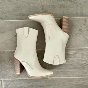 NWT - Vici Heeled Ankle Booties - Bone Color - Size 7 thumbnail 1