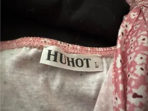 HUHOT Pink Floral Sleeveless Dress – Women’s Size L thumbnail 2