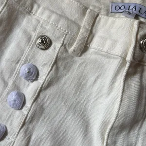 OO LA LA White Pants with Button Detail thumbnail 2
