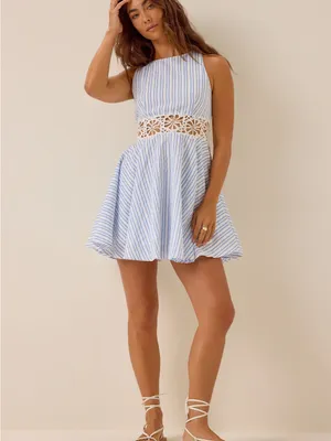 Altar’d State Loueanna Striped Eyelet Dress thumbnail 5