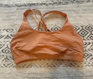 Women’s lululemon Strappy Energy Sports Bra - Peach thumbnail 1