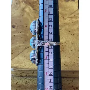 White Buffalo Turquoise Nevada Turquoise Sterling Silver Heart Ring Size 7 thumbnail 7