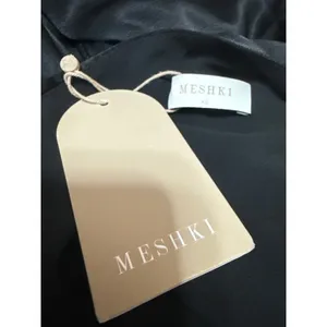 NEW Meshki Black Silk Satin One Shoulder Sleeveless Tie Waist Maxi Dress Size S thumbnail 5