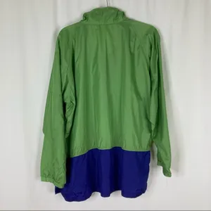 L.L.Bean Vintage Green & Blue Colorblock Windbreaker Jacket Womens X-Large thumbnail 7