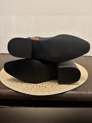 Just Fab Black and Tan Winnie Block Heel Boots | Women | Size 6.5 NWOB thumbnail 13