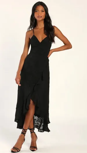 Long Black Dress Lulus thumbnail 1