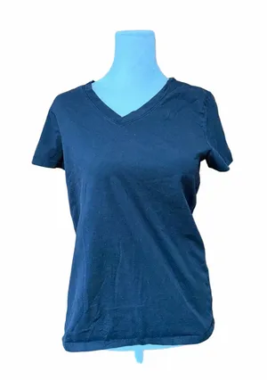 Time and Tru Classic Black V-Neck Women's Tee thumbnail 1