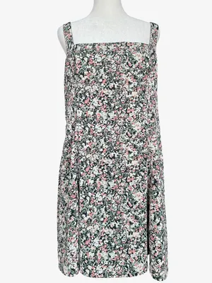 Abercrombie &‎ Fitch Square Neck Floral Mini Dress Sz L thumbnail 2