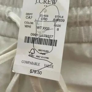 J Crew‎ New Seaside Pant Women White Linen Blend Pull On Pockets Travel Size 8 thumbnail 10