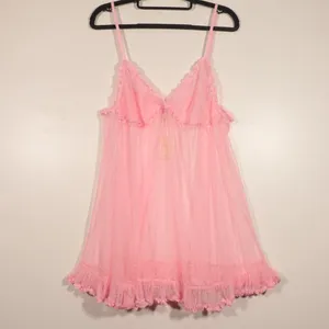 NWT Free People Heart to Heart Mini Slip in Pink Size Large thumbnail 3