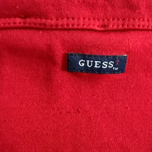 90s Vintage GUESS | Red Stretch Pull on Drawstring Side Stripe Mini Skirt Large thumbnail 5