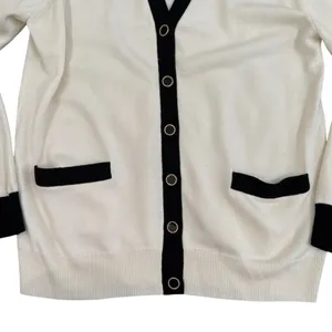 Reformation Scout Regenerative Merino Boyfriend Cardigan in Cream, Size S​ thumbnail 3