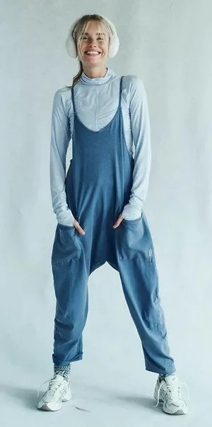 NWT Free People Hot Shot Onesie In Skyline. Currently Online On FP $70 Retail thumbnail 4