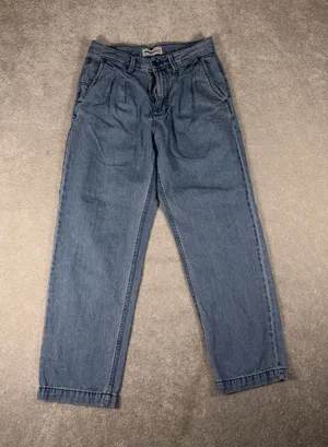 Wrangler Barbie Straight Leg Jeans Womens‎ 3 High Rise Denim Workwear Pleated thumbnail 1