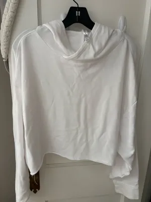 Fabletics Cropped White Sweatshirt thumbnail 3