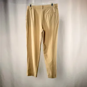 Theory Wool‎ Stretch Pleated Trouser Pants in Light Brown Size 2 thumbnail 3