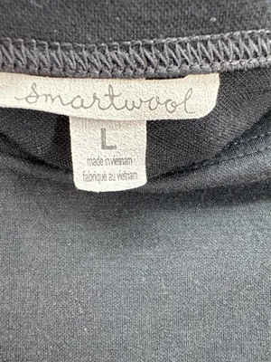 Smartwool Black A-Line merino wool knee length skirt L casual layering office thumbnail 9