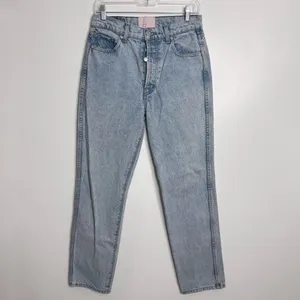 Revice Denim High Waisted Button Fly Jeans Light Wash Size 29 Minimalist Normcore thumbnail 2