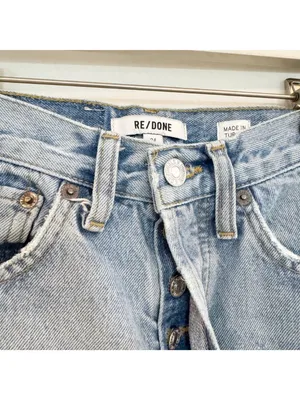 ReDone Jeans Size 24 Light Worn‎ 70s Bootcut Distressed Button Fly Flare Capsule thumbnail 6