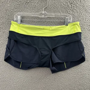 Lululemon Speed Shorts‎ Low Rise 2.5" Inkwell Navy Blue Athletic Running Women 8 thumbnail 4
