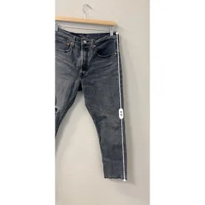 Levi's‎ 501 Black Distressed Button Fly High rise Jeans Womens Size W30 L28 thumbnail 7