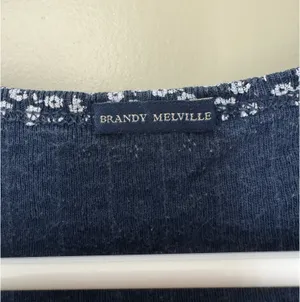 Brandy Melville Navy Floral Top thumbnail 4