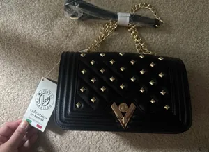 valentino orlandi brand new black purse thumbnail 1