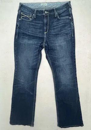 Ariat Real Denim Women’s Missouri Real Sienna Dark Wash Bootcut Jeans Size 33L thumbnail 1