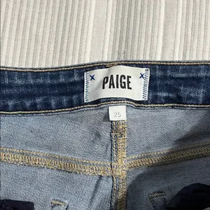 PAIGE Dark Blue Straight Leg Jeans thumbnail 2