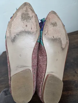 Mere Ballet Flat Shoe Bows Tweed Colorful Ecentric Artsy Fun Statement Size 9 thumbnail 7