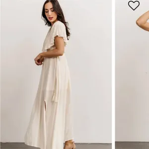 NWT BALTIC BORN IVORY JENNIFER DEEP V-NECK MAXI BOHO DRESS/Maternity SIZE SMALL thumbnail 6