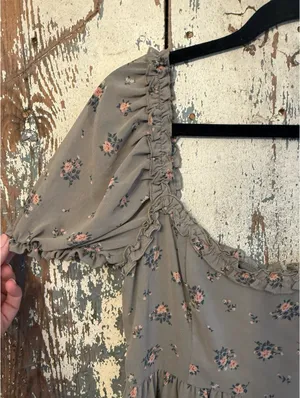 Altar'd State dress mini dress, sage pink floral size Medium thumbnail 2