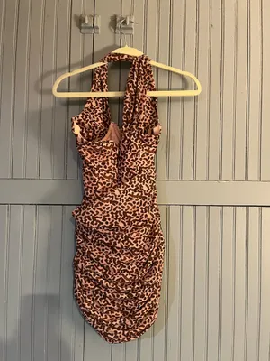 Clementine House of CB Dress Animal Print Cut-Out Mini thumbnail 3