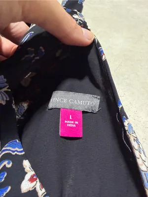 Vince Camuto NWT eondersll Floral Jumpsuit French blue floral large MSRP$99 thumbnail 9