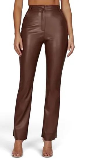 Meshki Leather Pants Quiet Luxury Elevated Chic Mininalist Tailored Scandi thumbnail 1