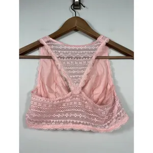 Victoria’s Secret Lace Racerback Bralette Blush Pink Wireless Bra M thumbnail 2