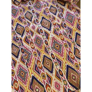 Chicos‎ Womens Size 0 Linen No Iron Button Up Shirt 3/4 Sleeve Aztec Colorful thumbnail 6