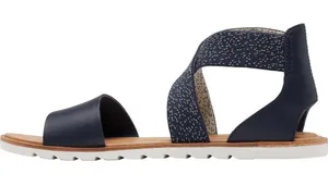 SOREL Women's Ella II Leather Sandals, Nocturnal Blue Multiple Size US 6.0 NEW thumbnail 1