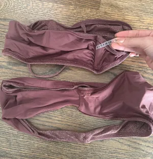 Vitamin A Asymmetrical One Shoulder Sparkly Plum Purple Bikini Set thumbnail 4