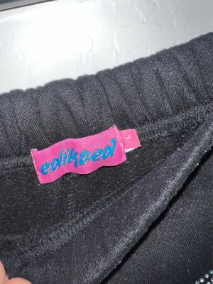 Edikted Angel Sweatpants Rhinestone Black Jogger thumbnail 3