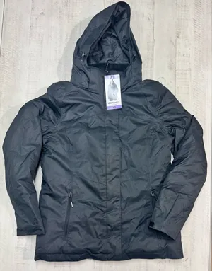 Gerry ladies snow ski black hooded jacket with front zipper pockets. thumbnail 1