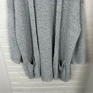 Aerie Grey Chunky Open Knit Oversized Cardigan Sweater Size XS/S thumbnail 2