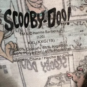 Scooby Doo Blue White Comic Strip Graphic T‎ shirt Juniors Sz XXL Cartoon Retro thumbnail 4