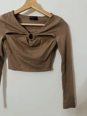 White Fox Boutique Cutout Crop Top thumbnail 2